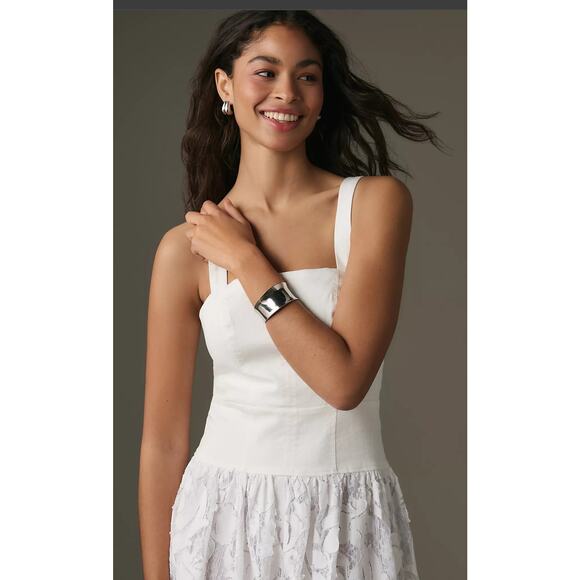 Pilcro Lace White Midi Dress - New Size 14 - Picture 3 of 5